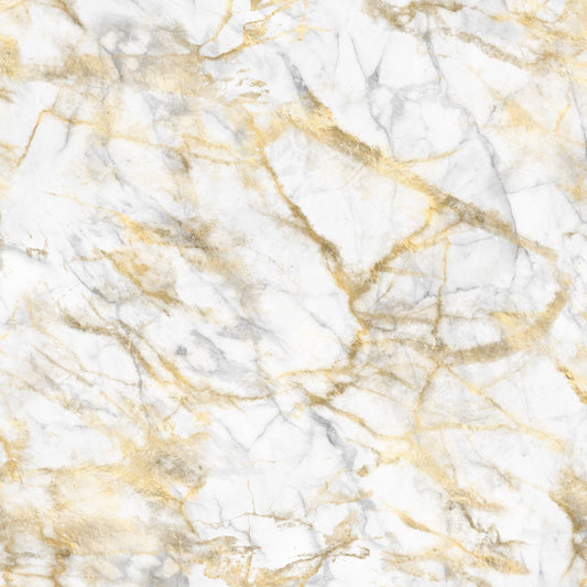 White & Gold Marble Pattern Vinyl Furniture Wrap