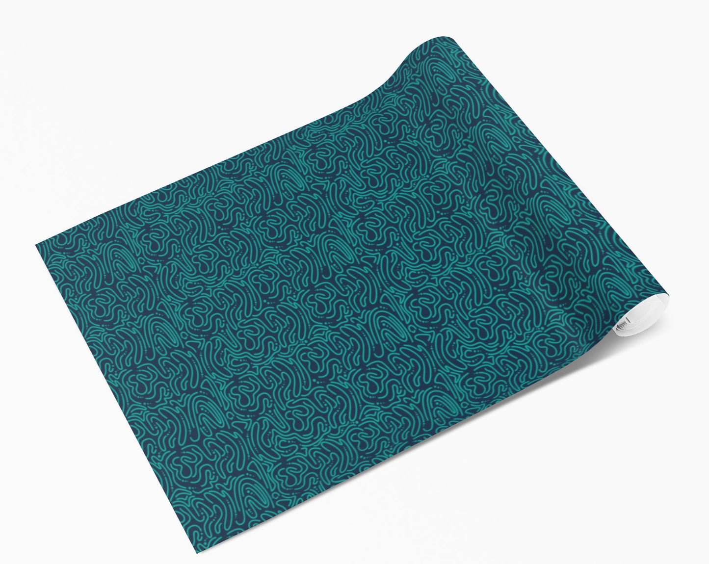 Blue & Aqua Green Swirl Pattern Vinyl Wrap