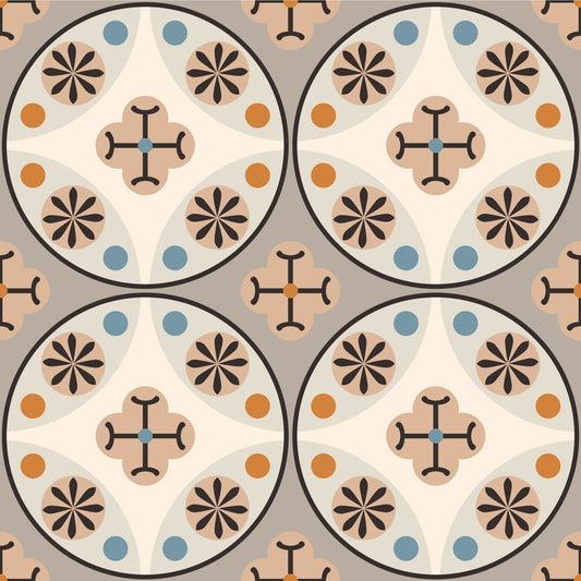 French Tiles Blue/Yellow Vinyl Wrap