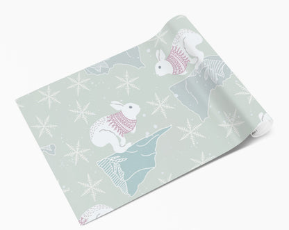 Rabbits & Snowflakes Childrens/Nursery Vinyl Sticker Wrap