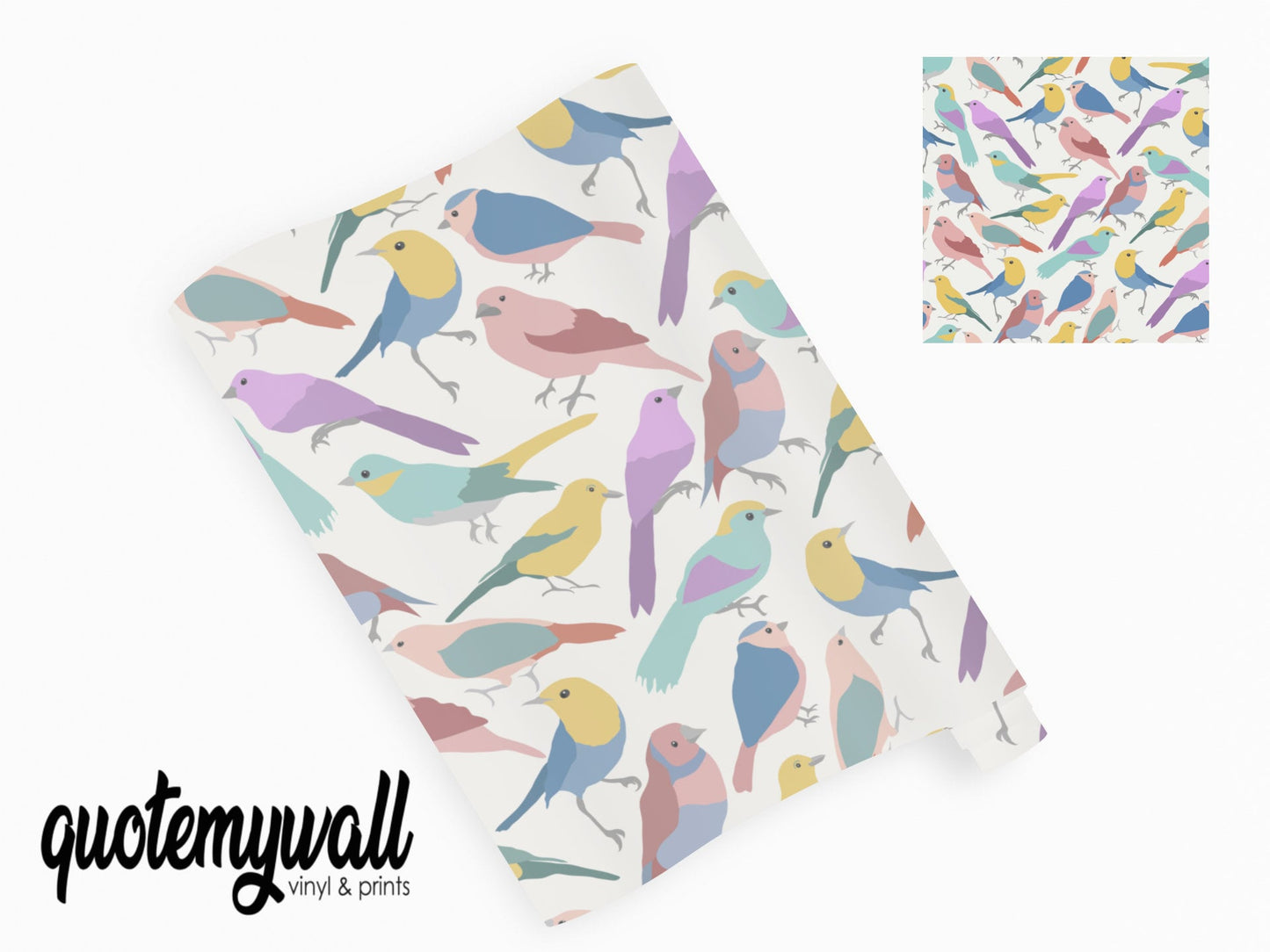 Colourful Birds Vinyl Sticker Wrap