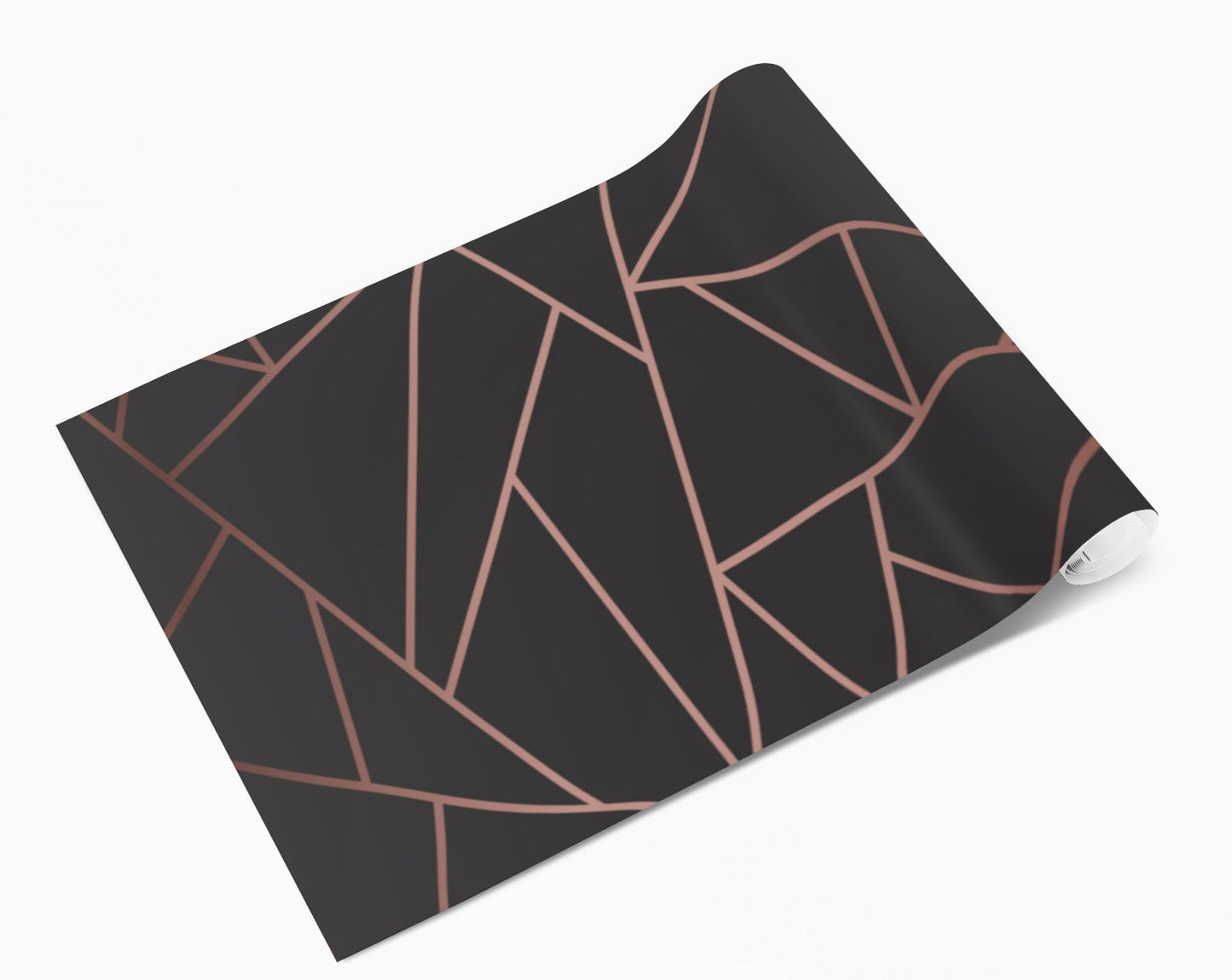 Geometric Rose Gold & Black Vinyl Sticker Wrap