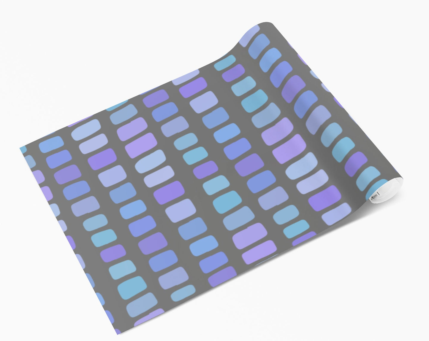 Blue Rounded Shapes Pattern Vinyl Furniture Wrap