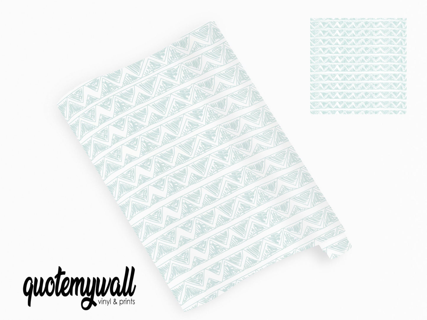 Light Blue Zig Zag Pattern Furniture Vinyl Wrap