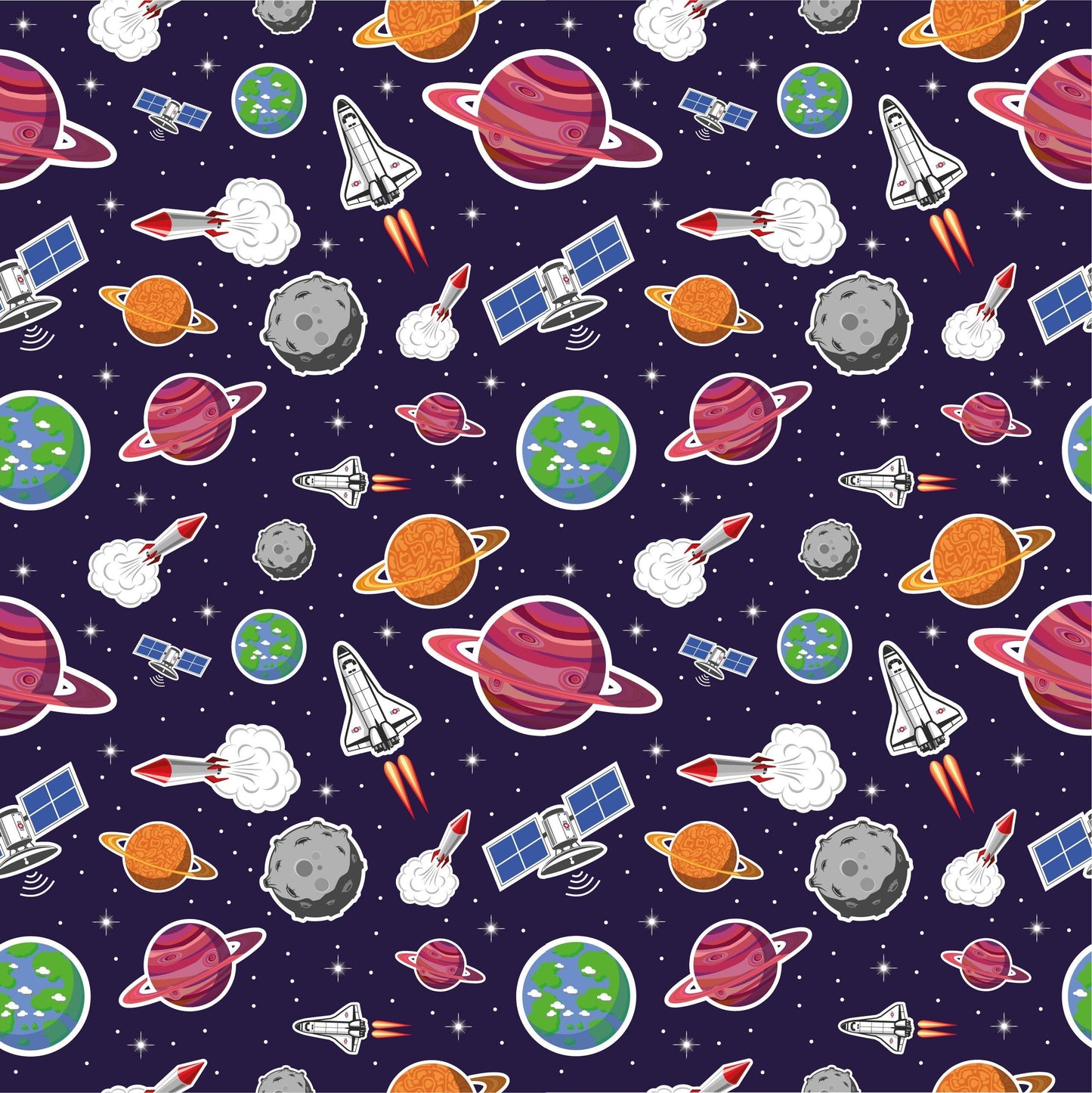 Planets & Rockets Space Vinyl Furniture Wrap