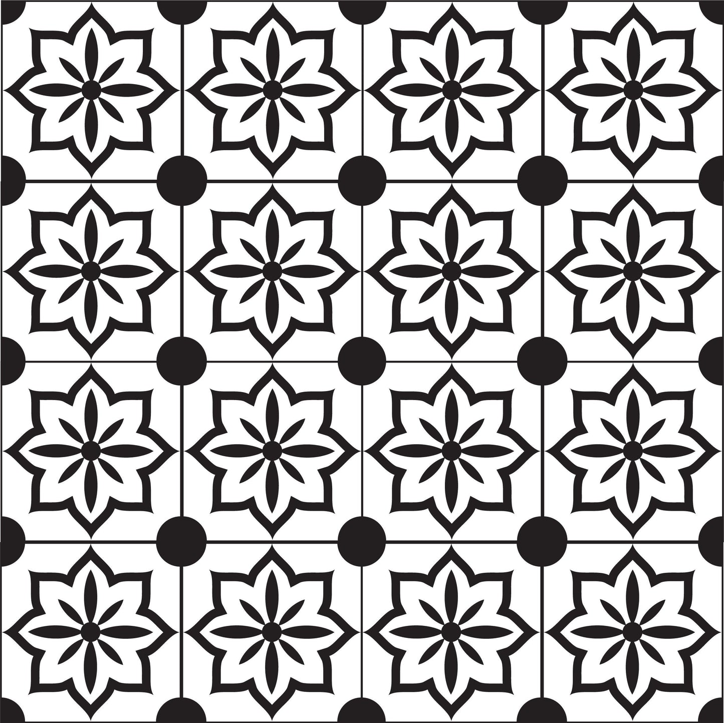 Black Astral Star Tile Vinyl Sticker Wrap