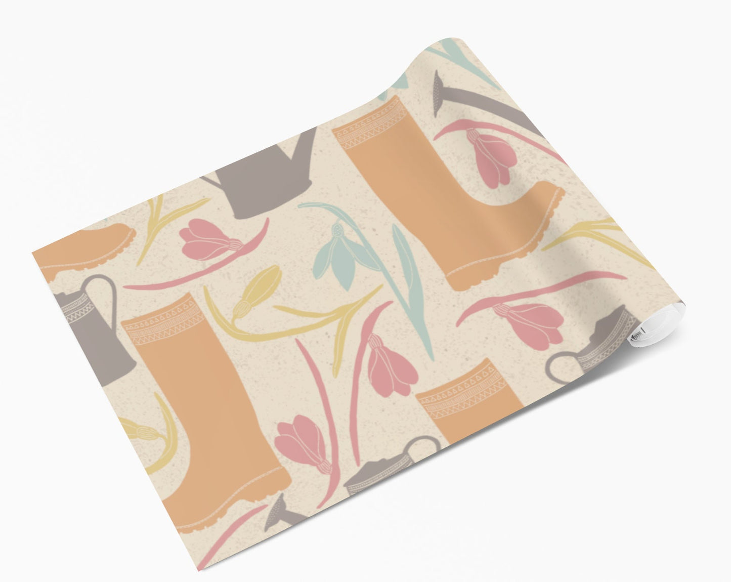 Gardeners Wellies & Flowers Vinyl Sticker Wrap