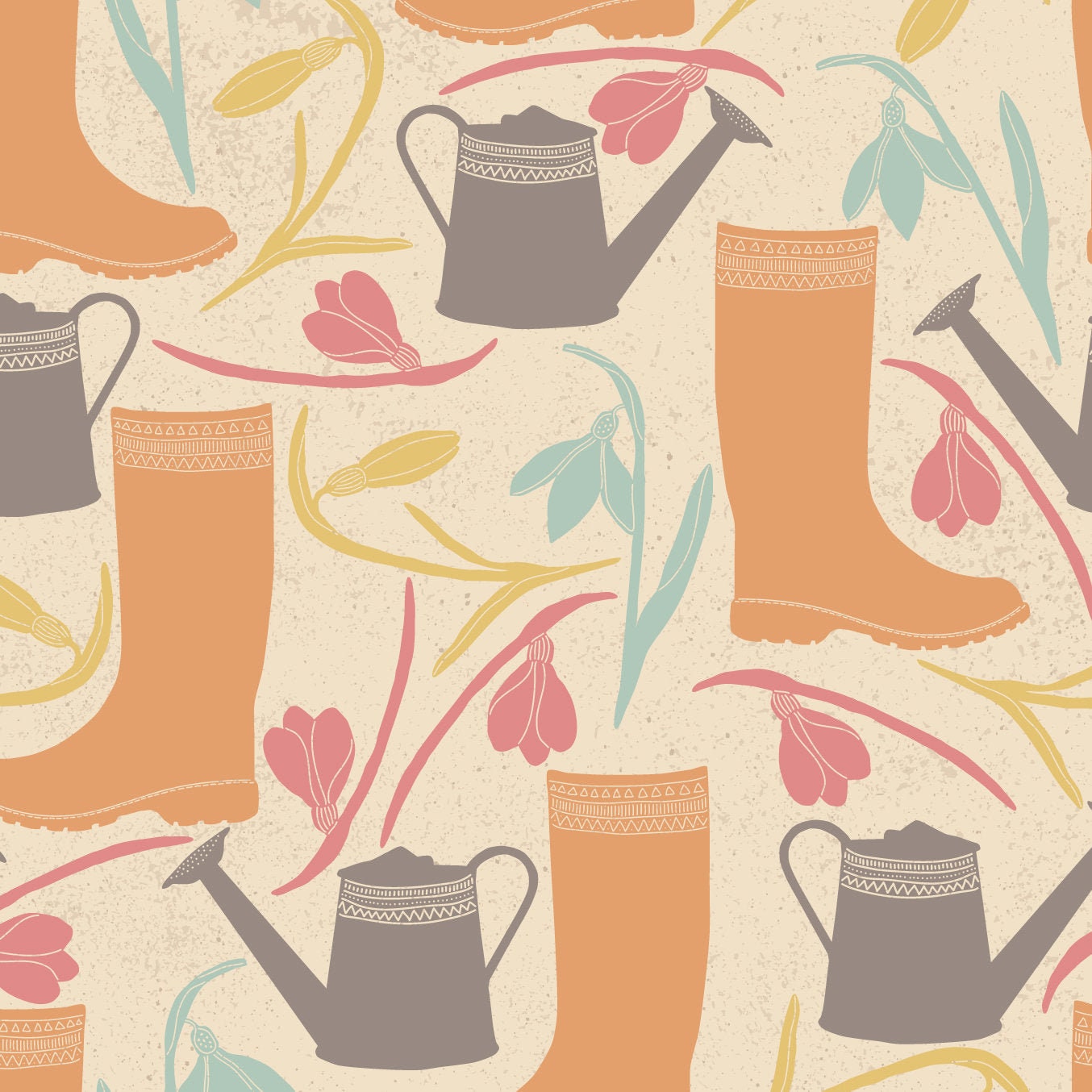 Gardeners Wellies & Flowers Vinyl Sticker Wrap