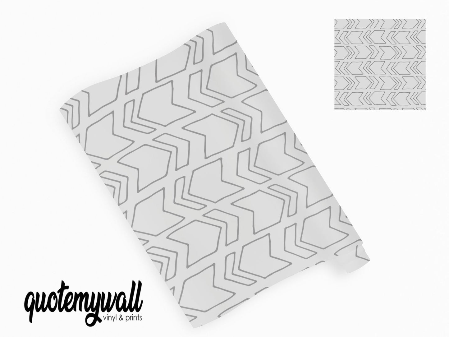 Grey Chevron Vinyl Window/Furniture Wrap