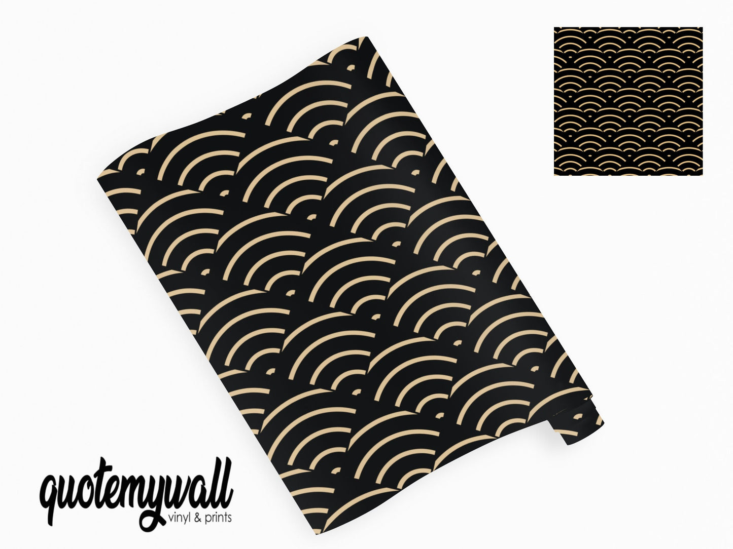 Gold Art Deco Abstract Pattern Vinyl Wrap