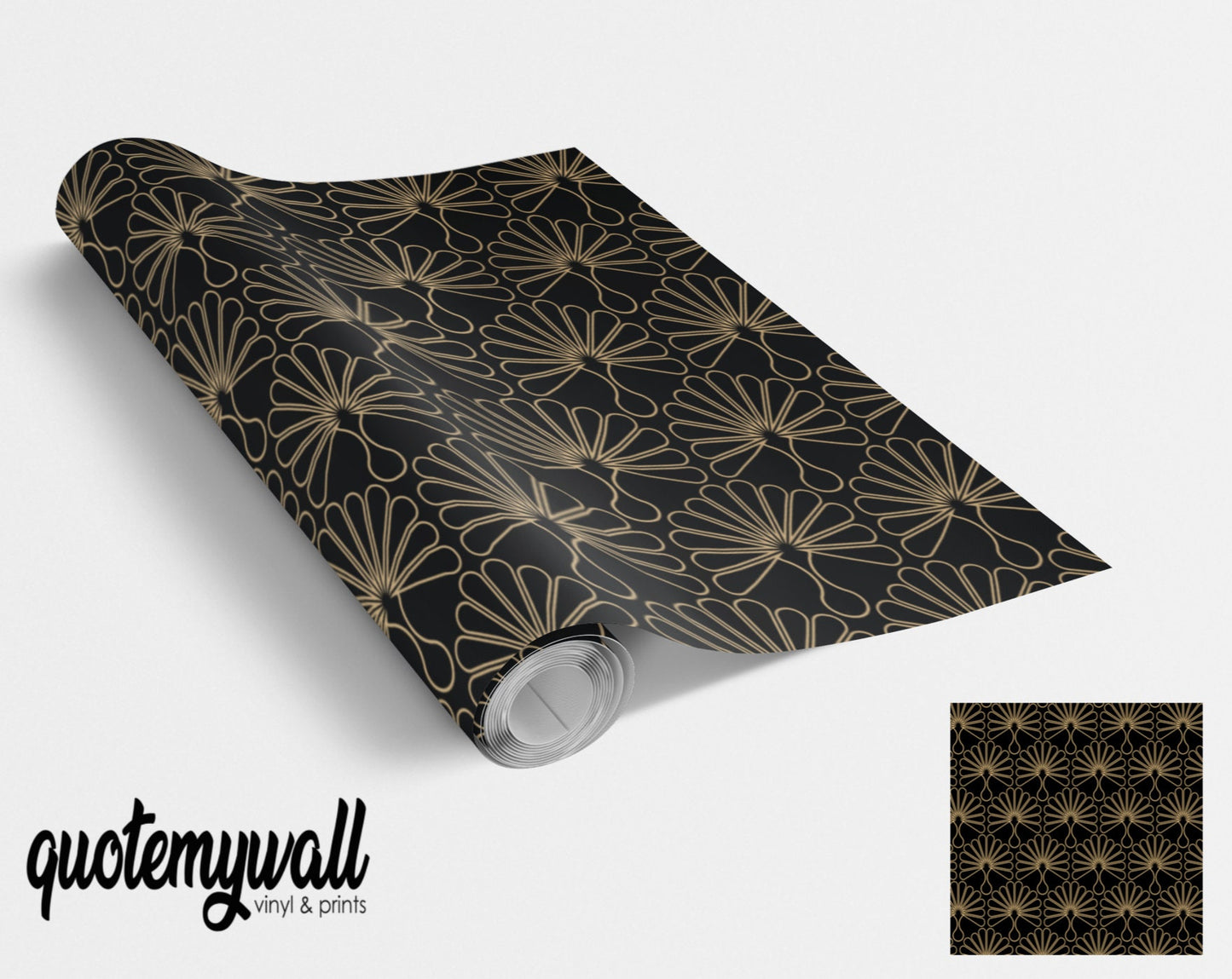 Gold Art Deco Vintage Pattern Vinyl Wrap