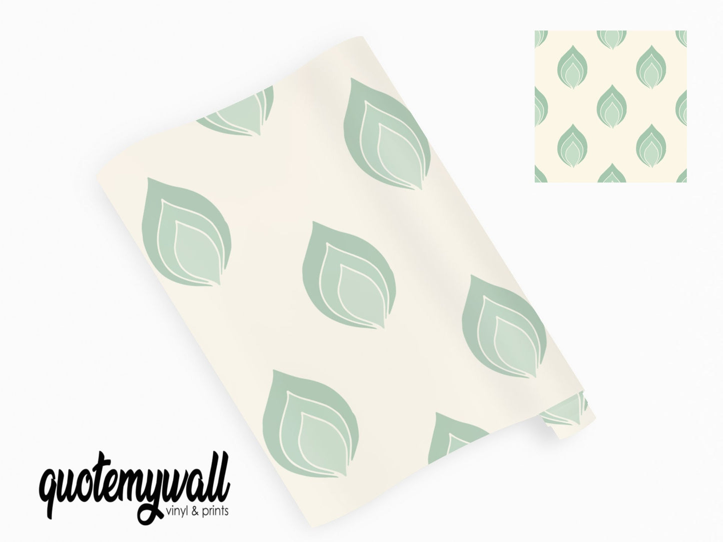 Green Flames Pattern Vinyl Furniture Wrap