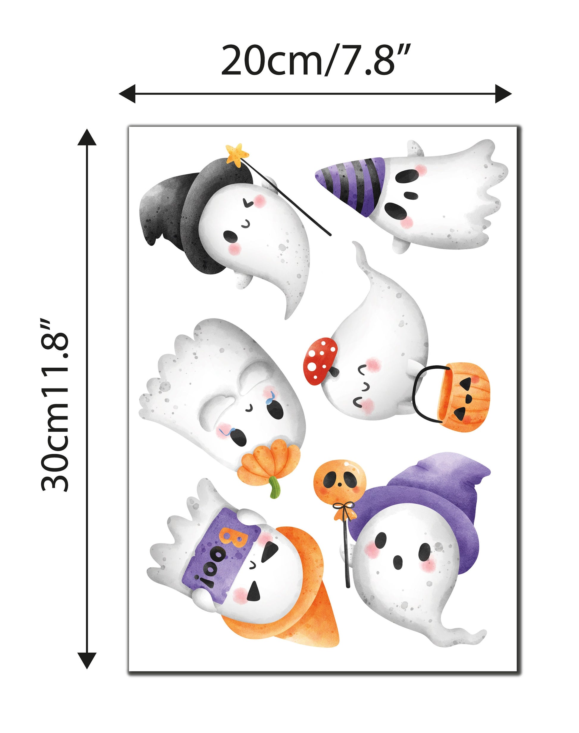 Cute Halloween Ghost Decorations, Halloween Window Stickers, Halloween Decals, Halloween Stickers, Ghost Stickers