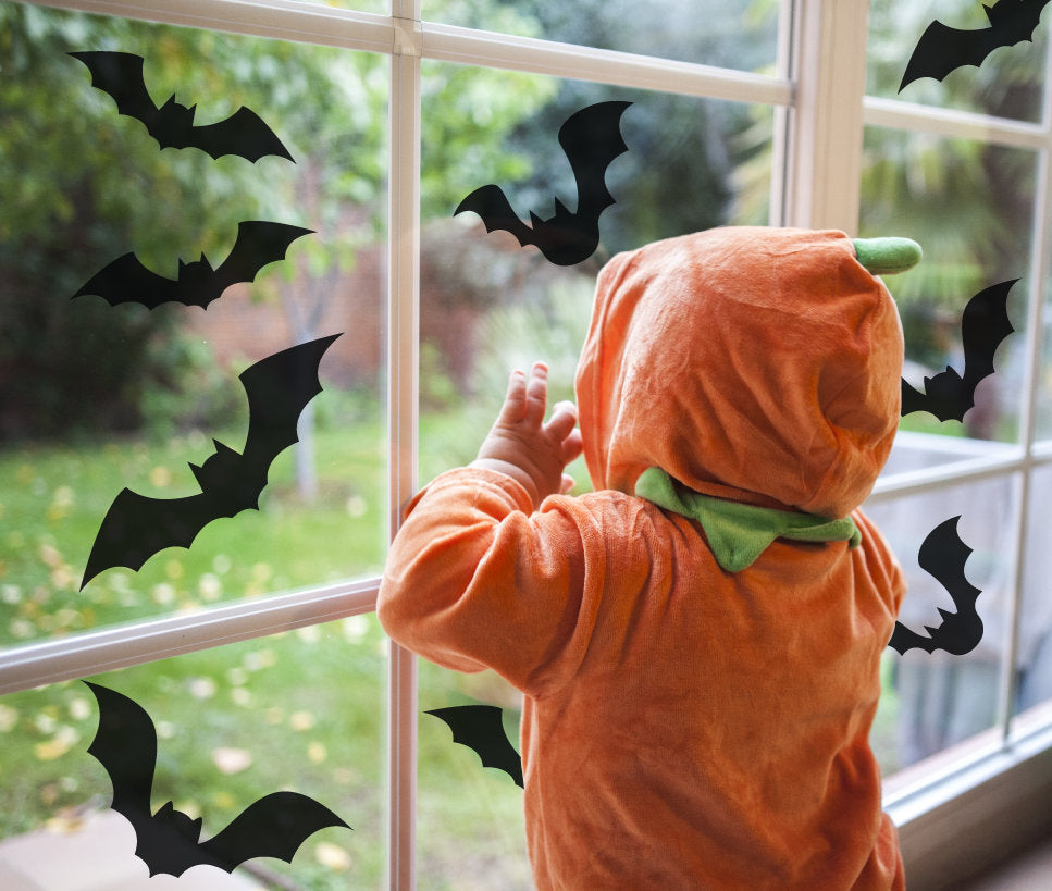 Sppoky Bats Halloween Decoration Window Stickers, Flying Bat Decals, Halloween Decor, Halloween Window Decor