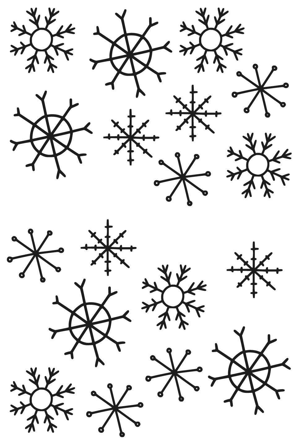 Reusable Snowflakes Christmas Window Stickers Decorations Window Decals