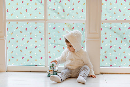 Decorative Christmas Window Film Presents Gifts, Window Decor, Christmas Decor, Christmas Decorations