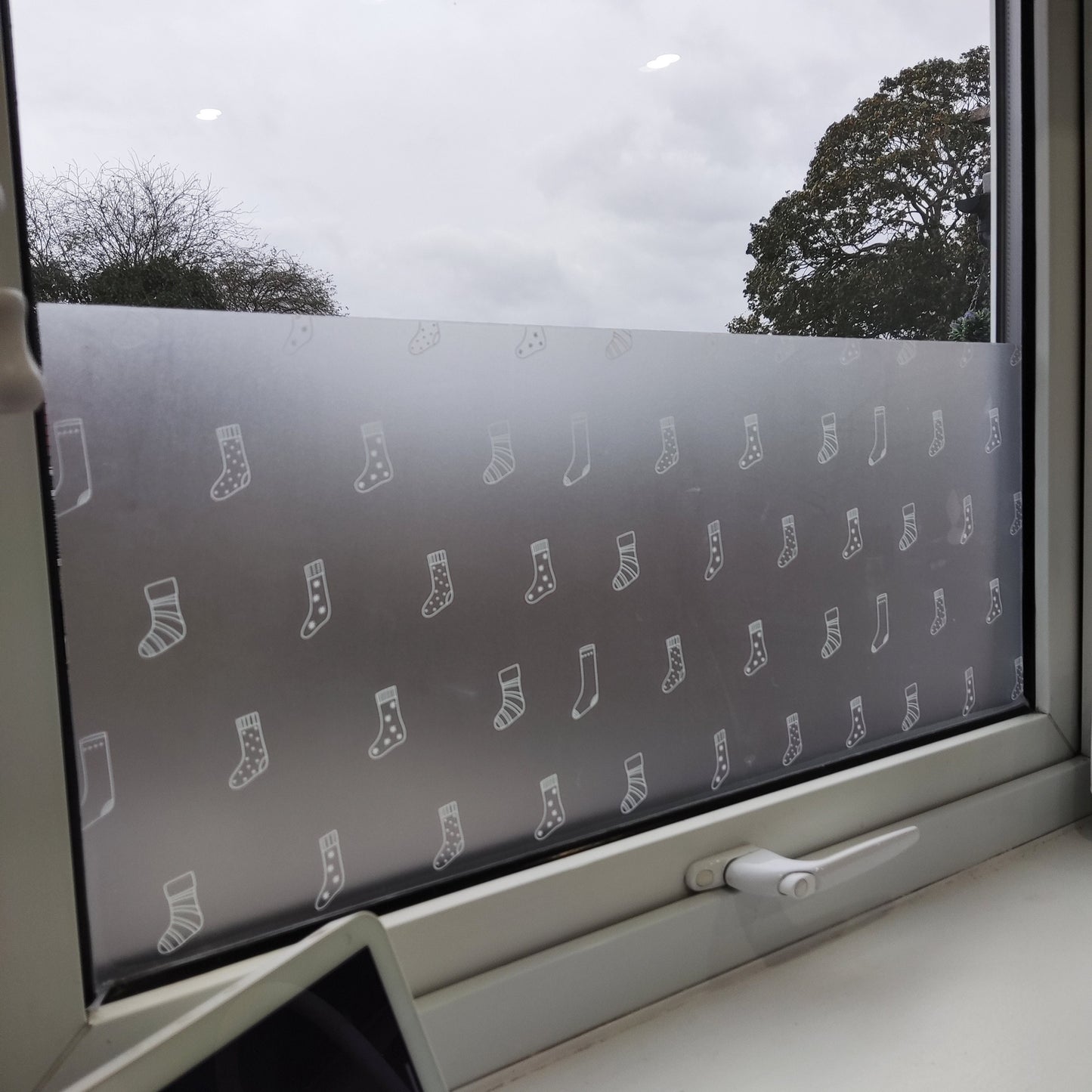 Christmas Stockings Xmas Window Stickers Window Privacy Frosted Film Christmas Decorations