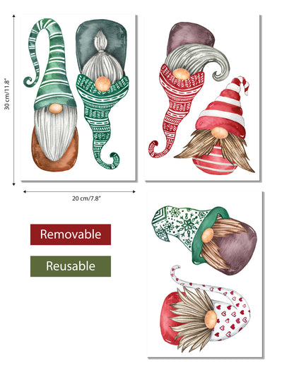 Christmas Window Decorations Gnome Window Decals For Holidays
