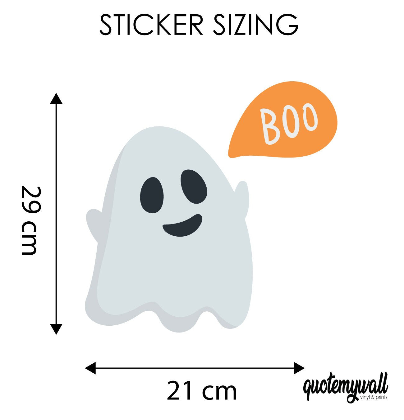 Halloween Ghost Boo Funny Window Sticker Window Decal For Halloween Party Door