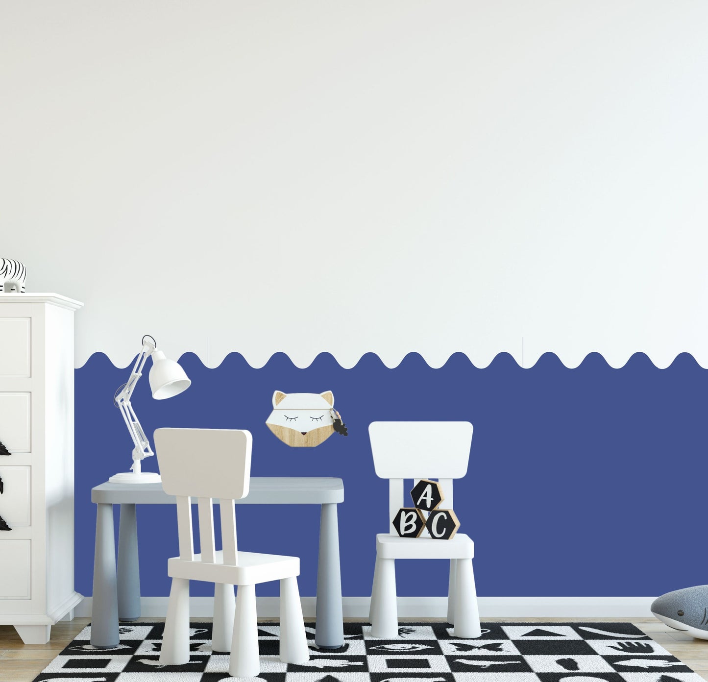 Bumpy Bumps Wall Stencil For Painting, Wall Paint Stencil Border Edging, Kids Wall Decor