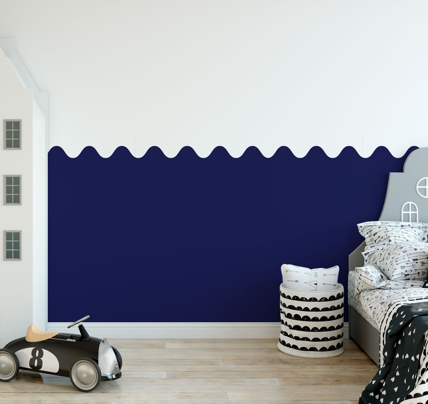 Bumpy Bumps Wall Stencil For Painting, Wall Paint Stencil Border Edging, Kids Wall Decor