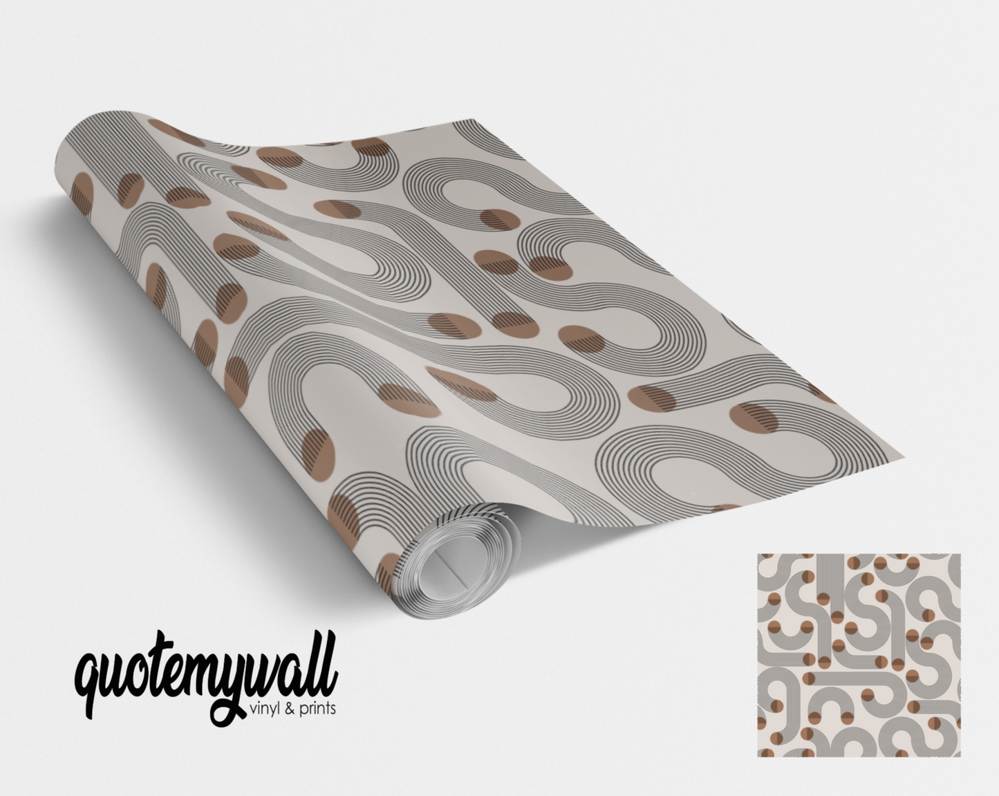 Wavy Maze Lines Self Adhesive Vinyl