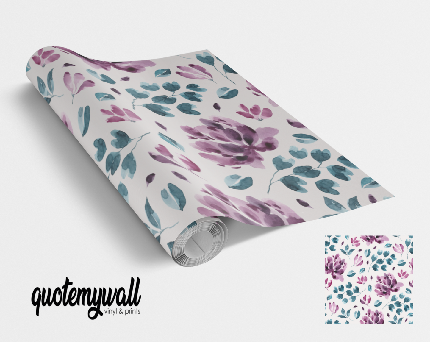 Watercolour Brush Stroke Flowers Vinyl Furniture Wrap