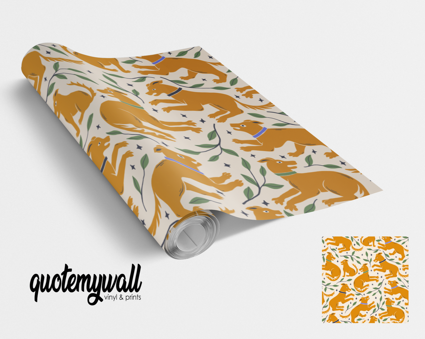 Wild Dog Print Vinyl Furniture Wrap