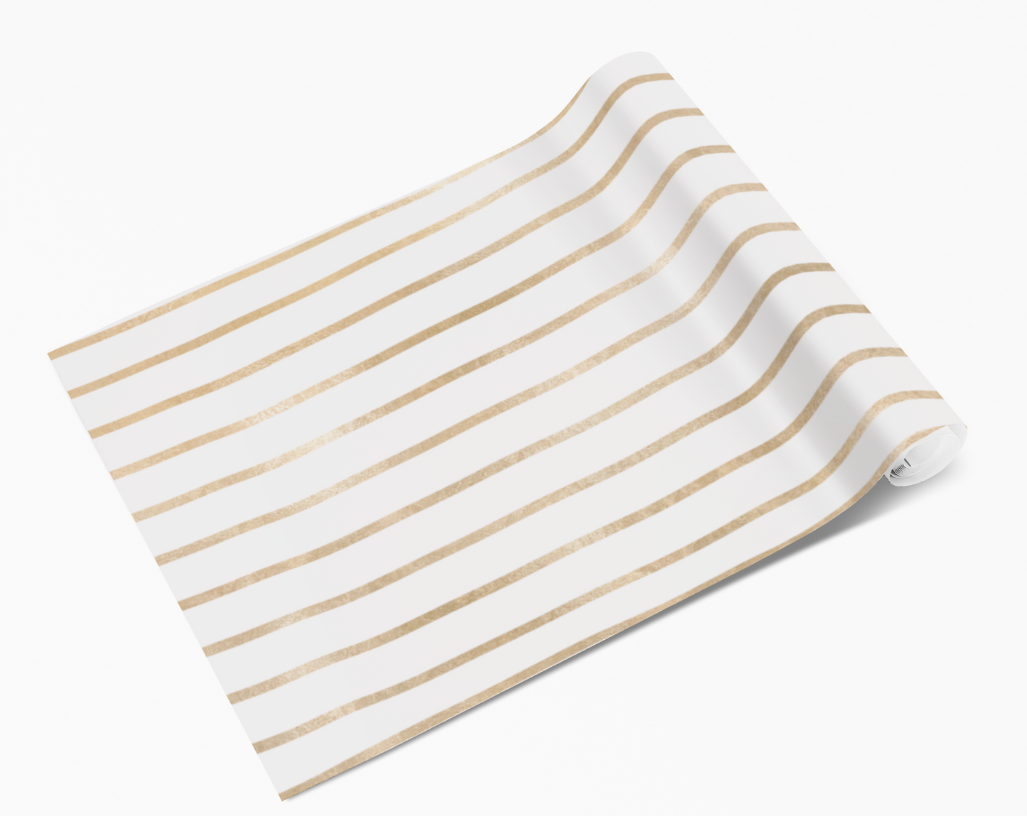 White & Gold Stripes Vinyl Furniture Wrap