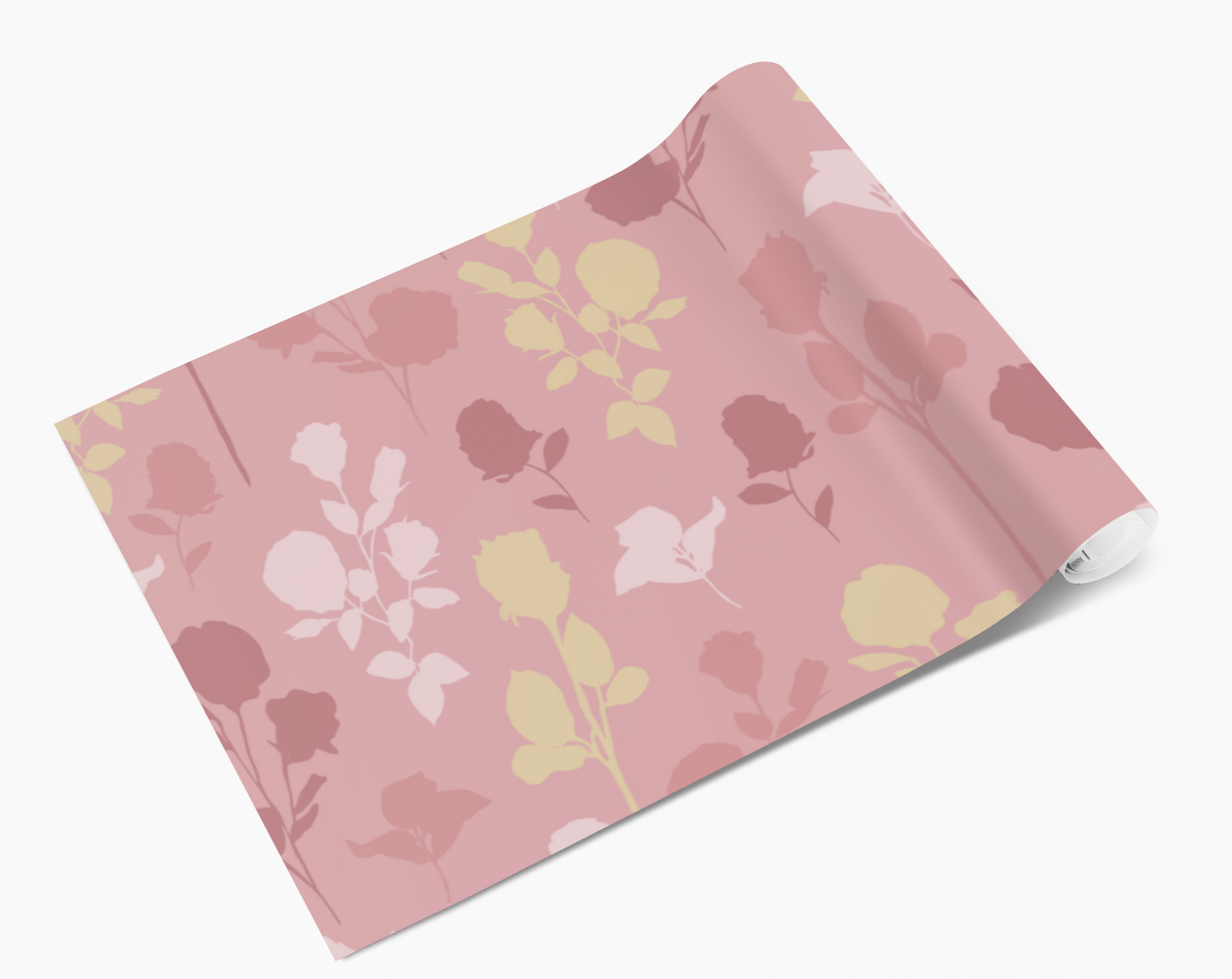 Patel Pink Yellow Flowers Self Adhesive Vinyl