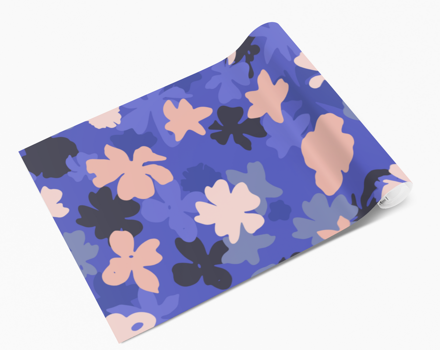 Royal Blue Flower Petals Self Adhesive Vinyl
