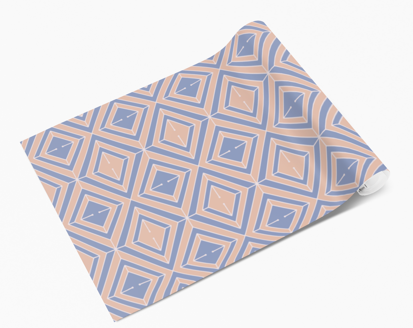 Beige & Blue Diamond Self Adhesive Wrap