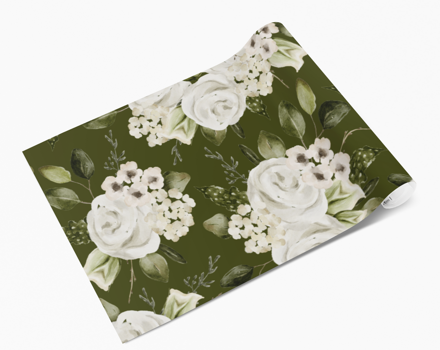 Olive & Cream Bouquet Bloom Floral Vinyl Furniture Sticker