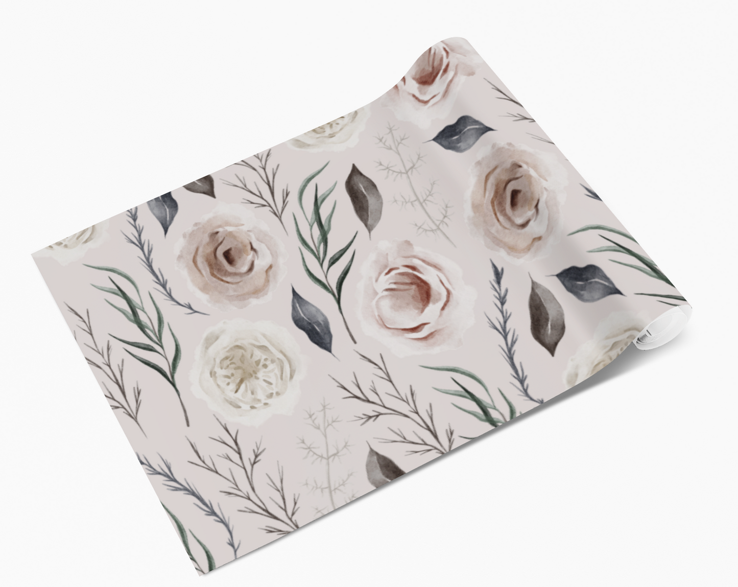 Cream Rose Blooms Vinyl Furniture Sticker