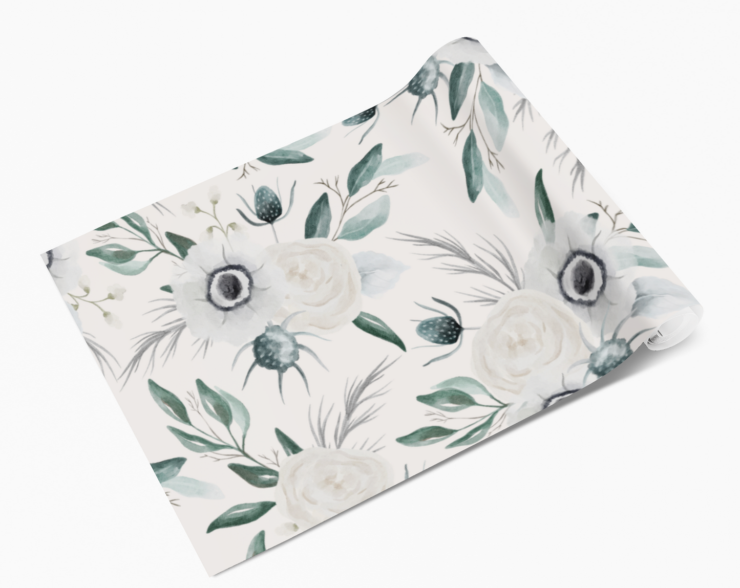 White Rose Bunches Self Adhesive Vinyl