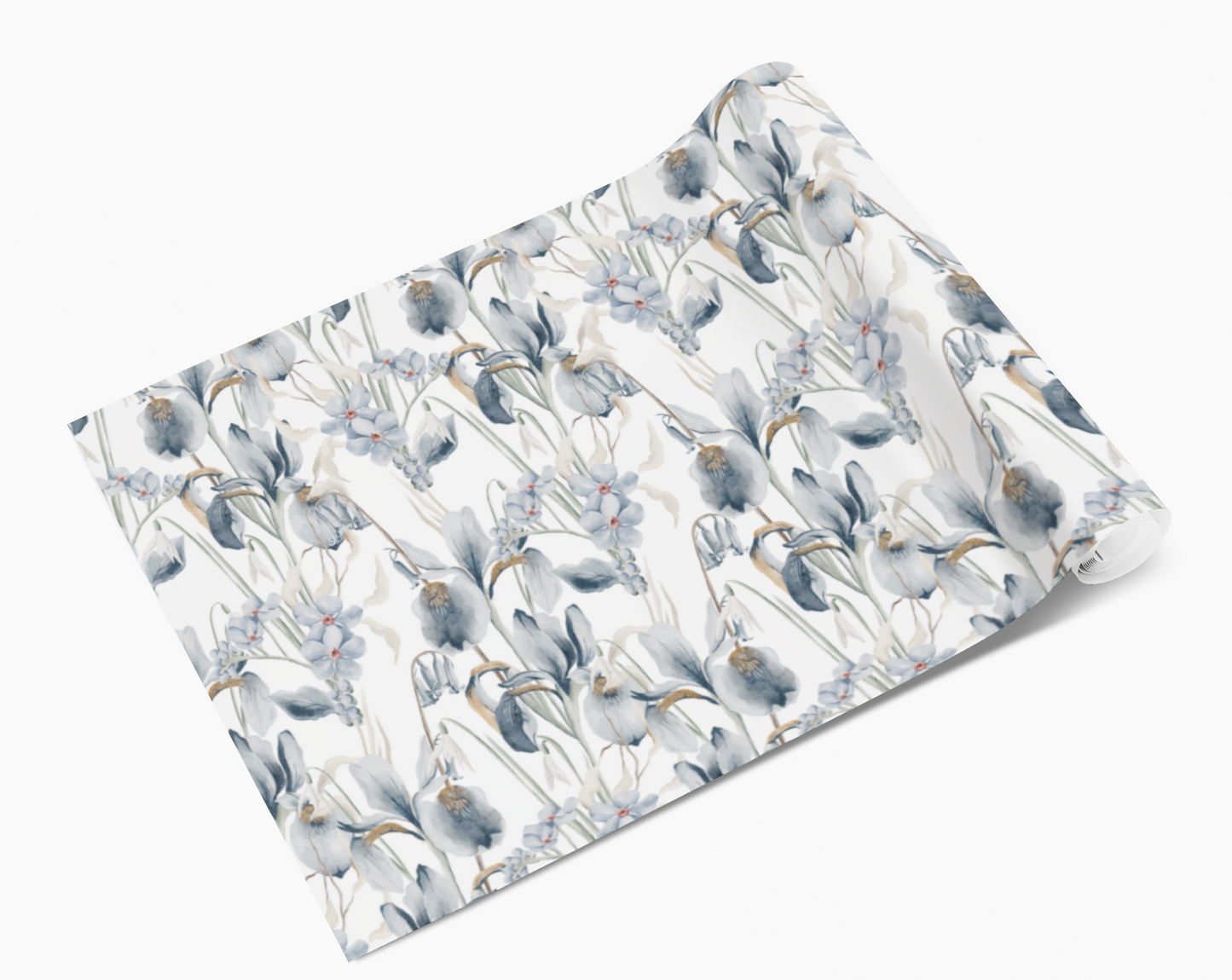 Delicate Blue Iris Flowers Self Adhesive Vinyl