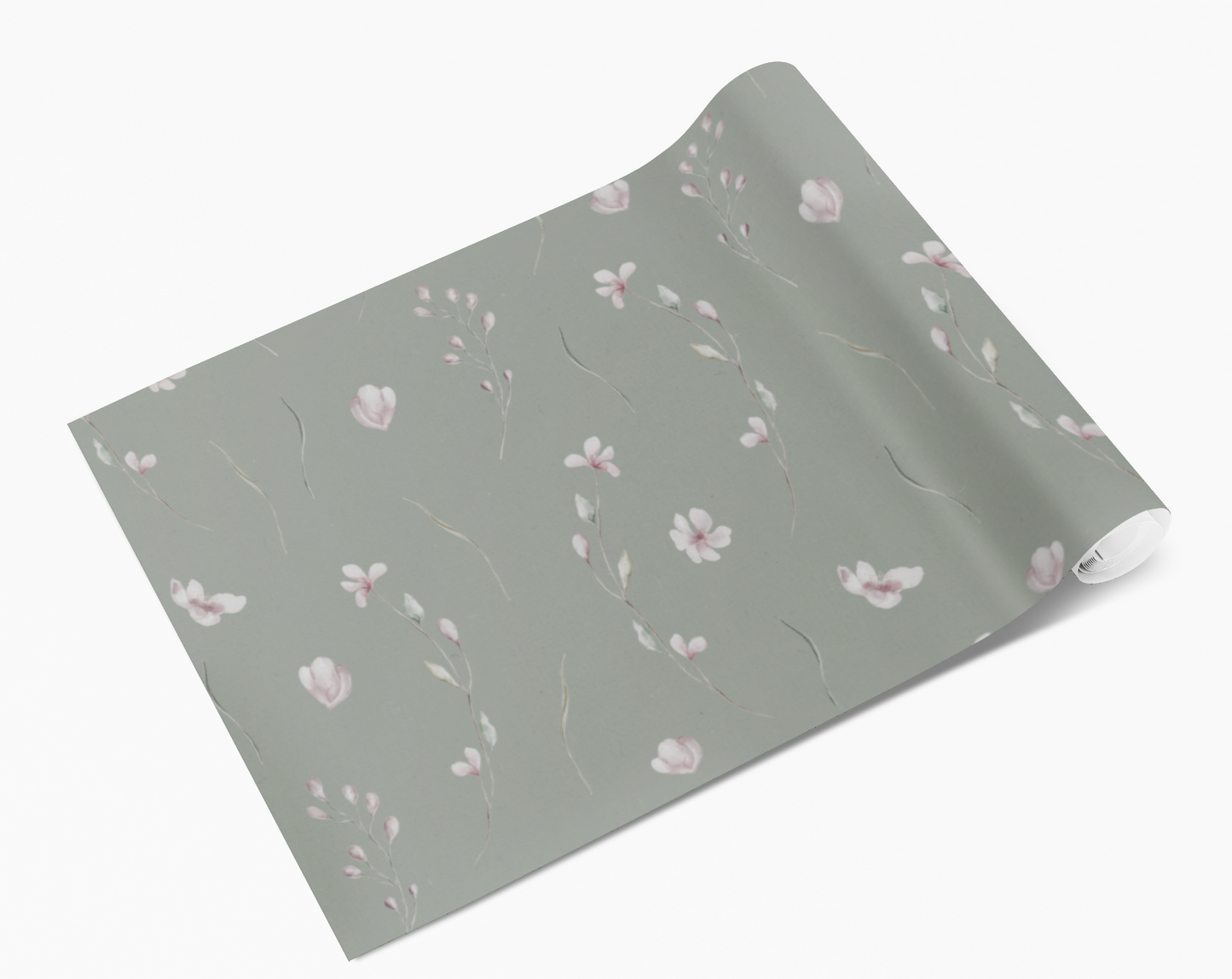 Pale Grey & Blush Sweet Pea Self Adhesive Vinyl