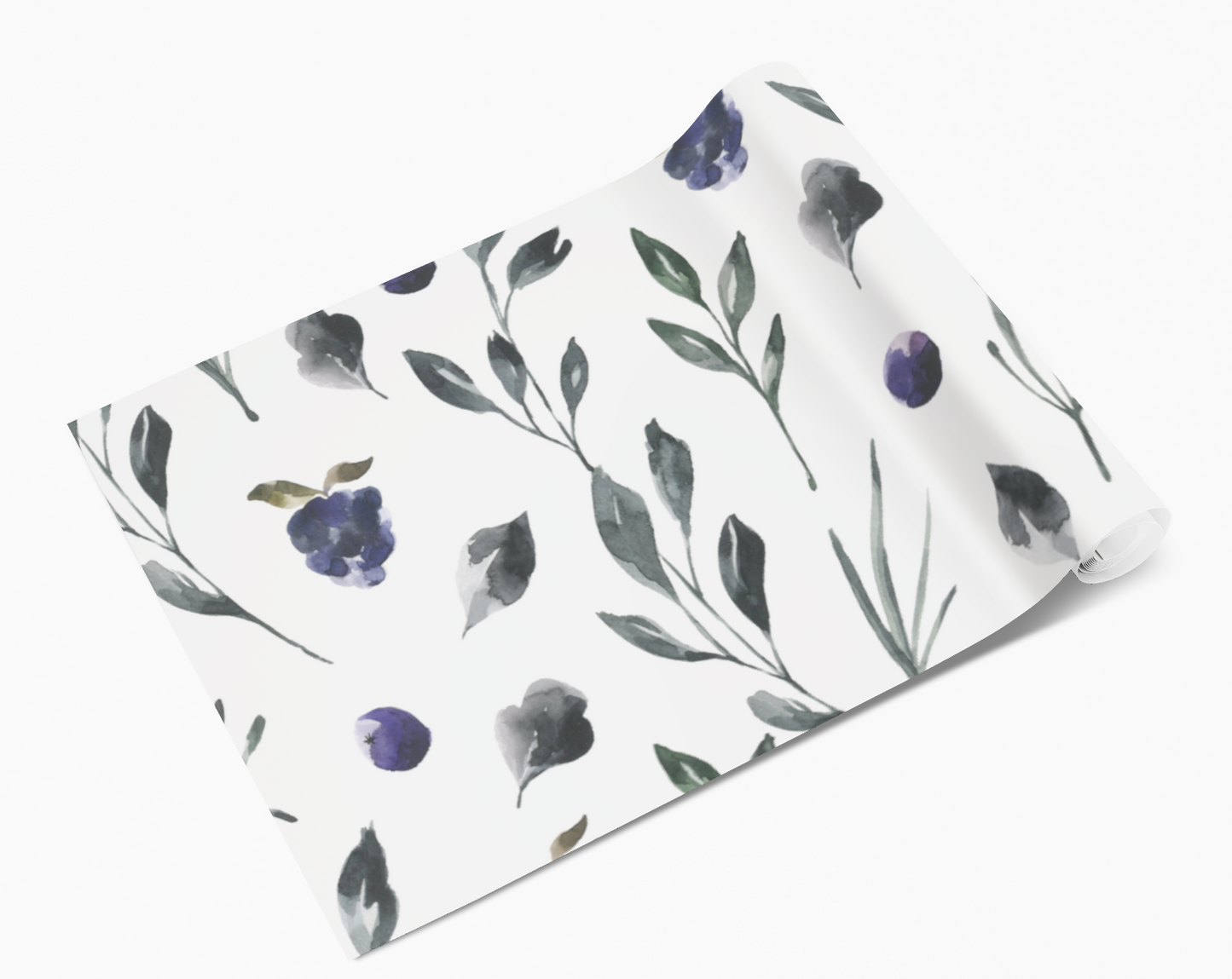 Navy Iris Flower Stems Vinyl Furniture Sticker