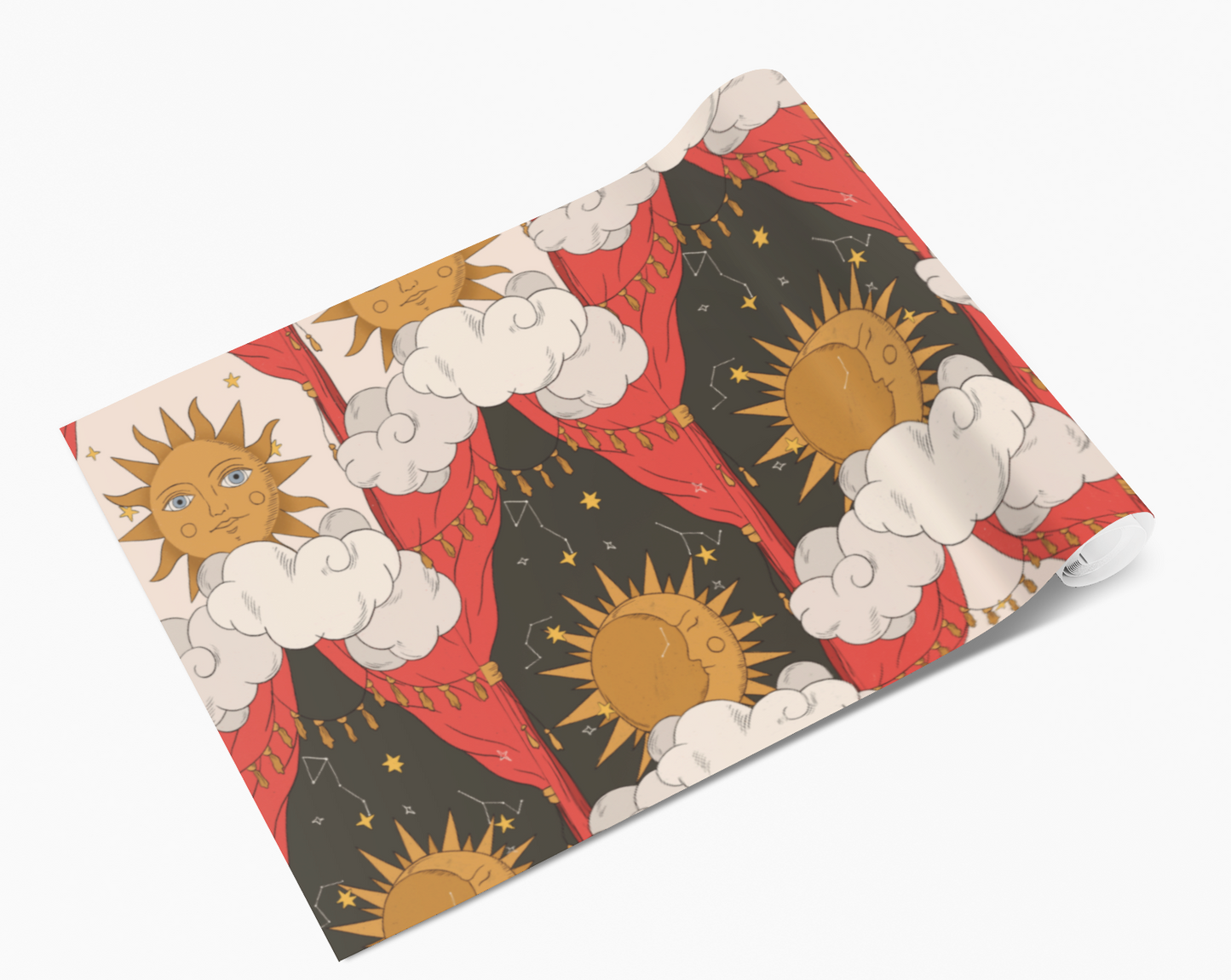 Theatre Curtains Sun & Moon Self Adhesive Vinyl