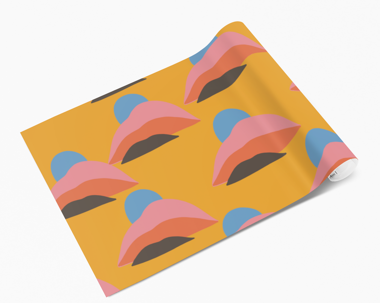 Abstract Mountain Scene Sunrise Vinyl Furniture Sticker