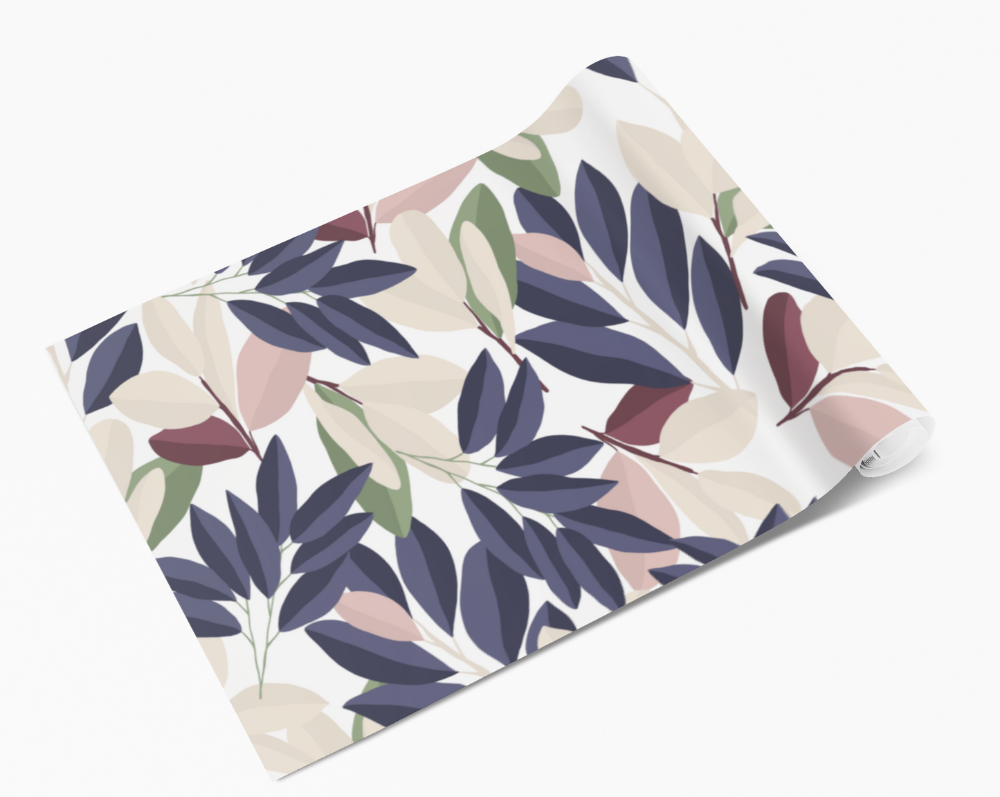 Blush Navy Cream Leaves Self Adhesive Vinyl