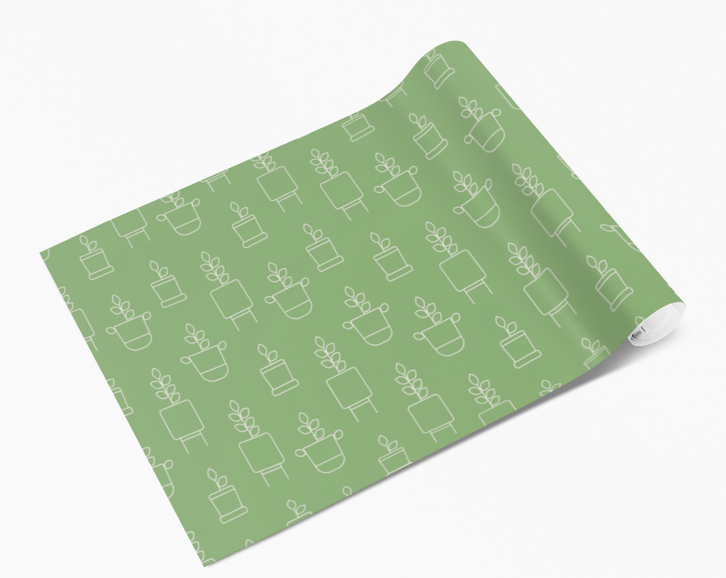 Green Plant Outline Silhouettes Self Adhesive Vinyl