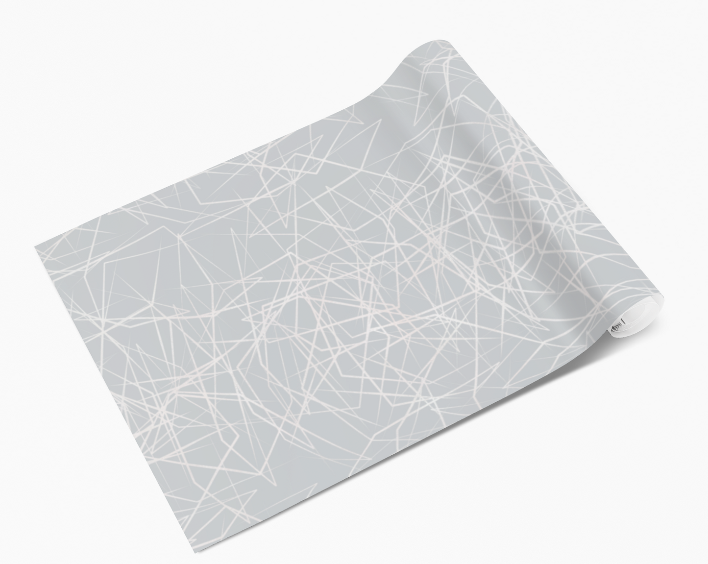 Grey Abstract Line Scribbles Vinyl Furniture Wrap