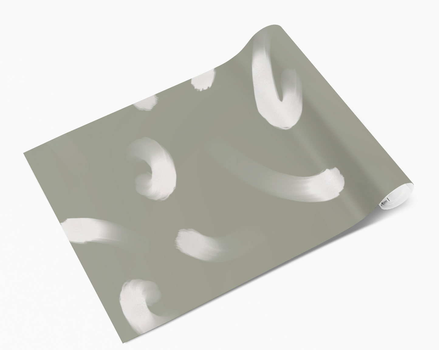Khaki Green White Paint Smudges Self Adhesive Vinyl