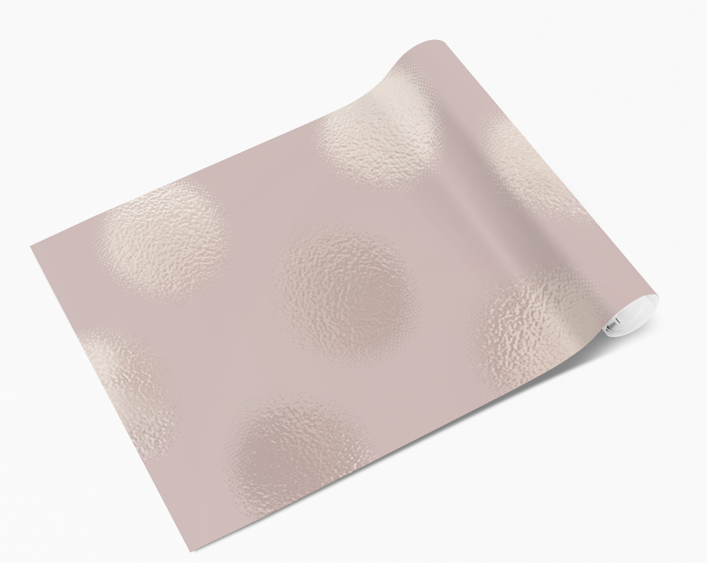 Baby Pink Metallic Effect Bob Spots Self Adhesive Vinyl