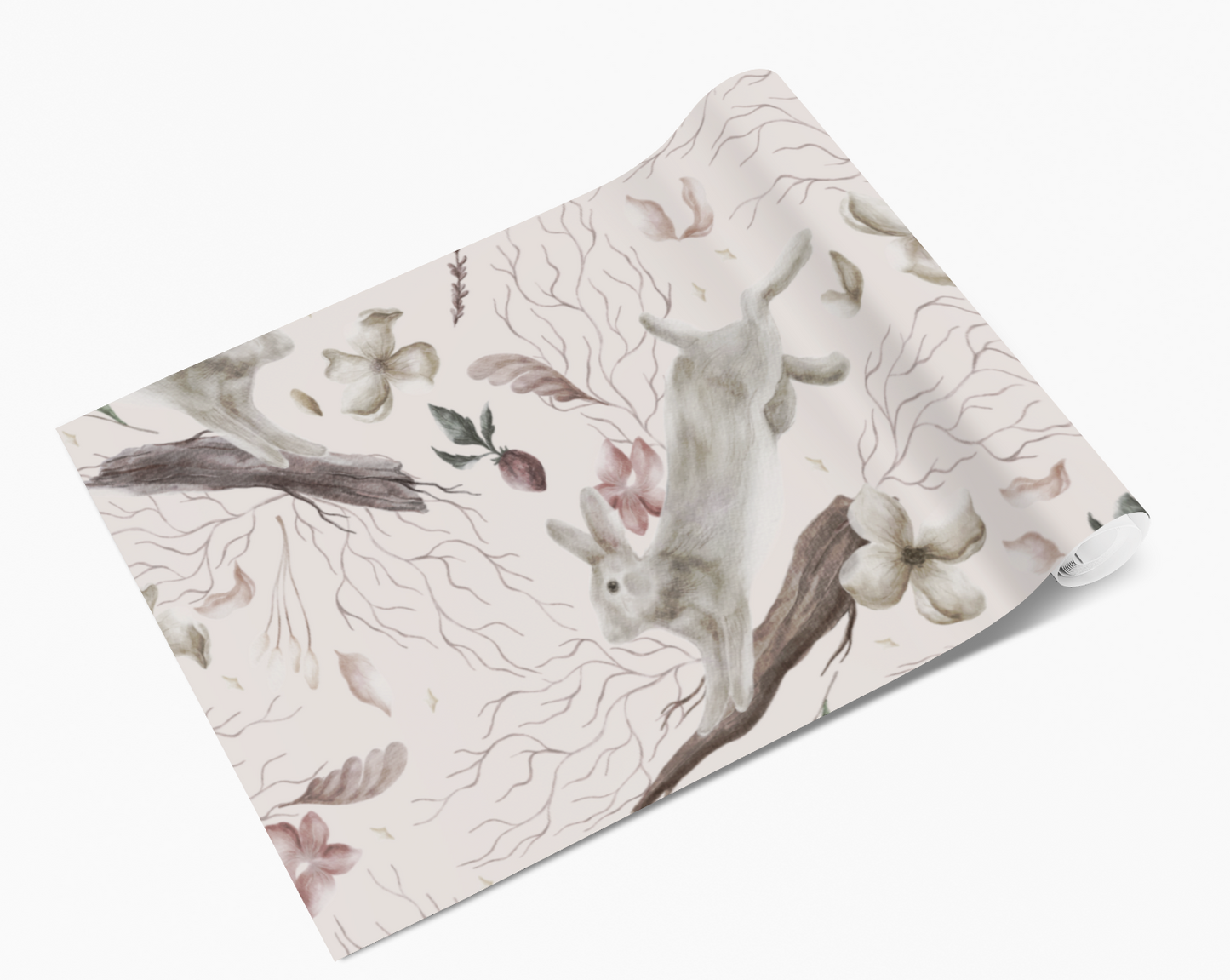 Blush Nature Rabbits Bunnies Self Adhesive Vinyl