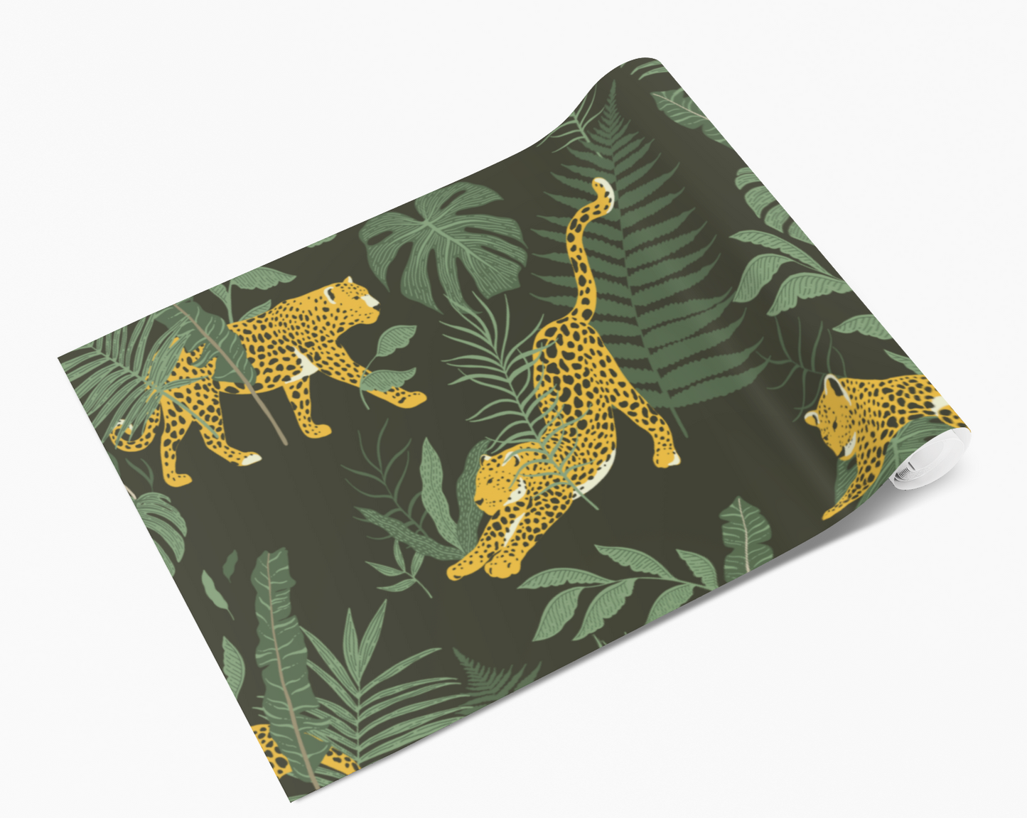 Jungle Leaves Palms Leopard Self Adhesive Vinyl