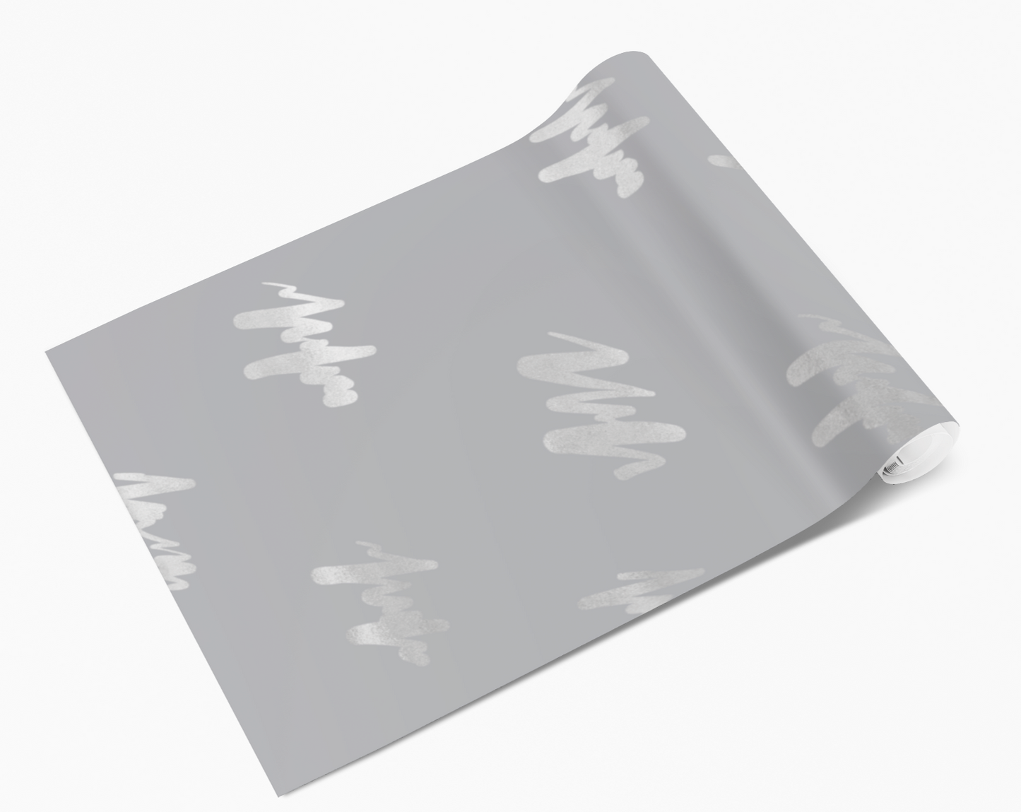 Grey & Silver Scribble Vinyl Furniture Wrap