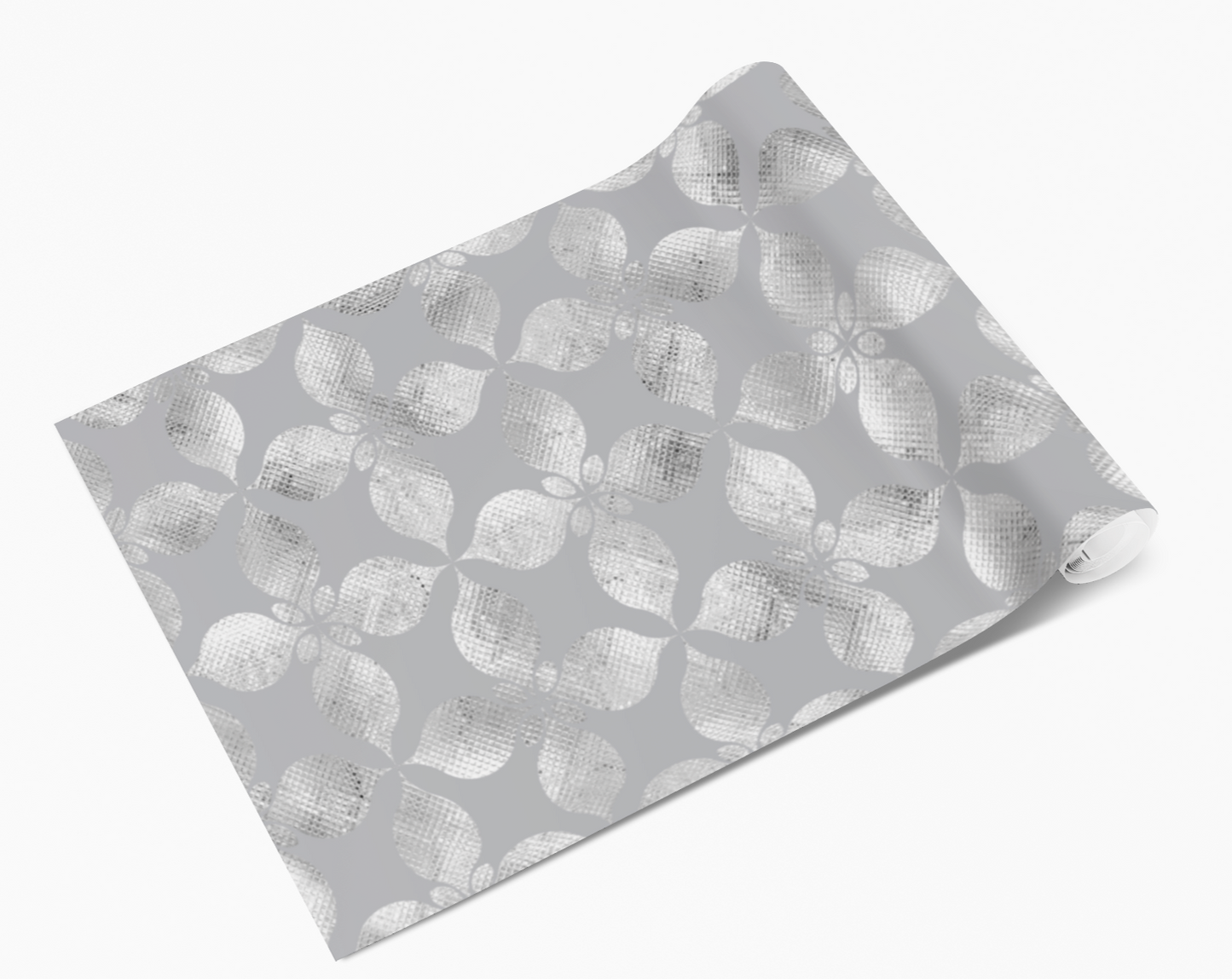 Large Pearly Grey Petals Pattern Self Adhesive Vinyl