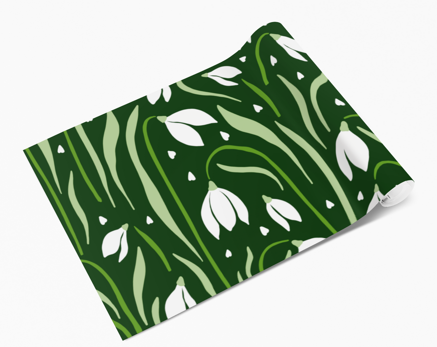 White Snowdrop Flowers Self Adhesive Vinyl